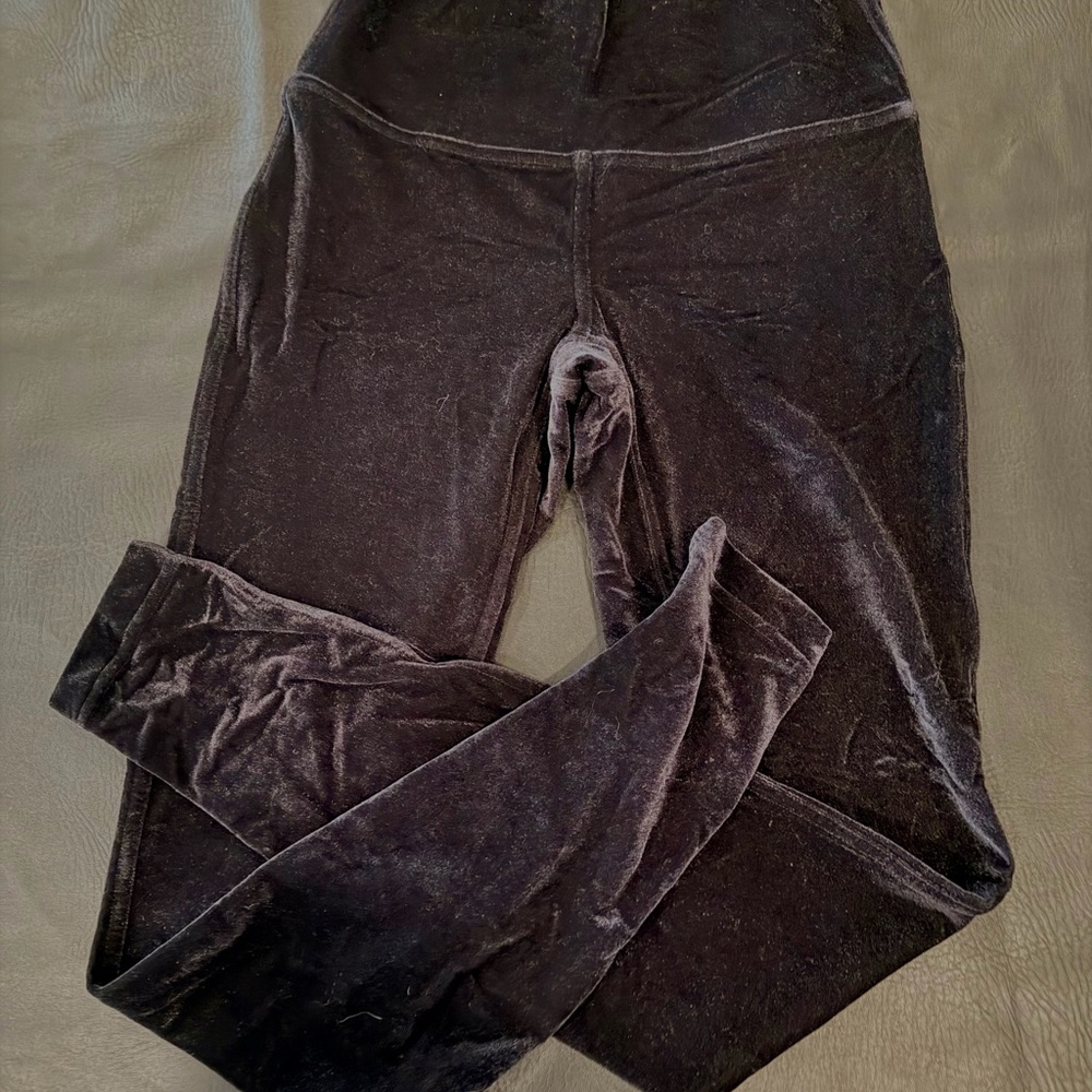 Lululemon Athletica Black Velvet Leggings
